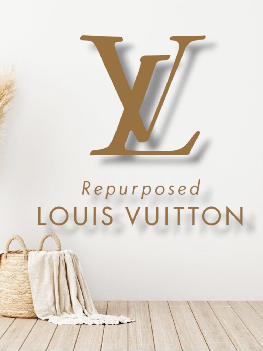 Louis Vuitton upcycled Brown Embossed reverse Monogram Leather Headband new - Picture 5 of 6